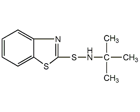 N-叔丁基-2-并噻唑亞磺酰胺結構式